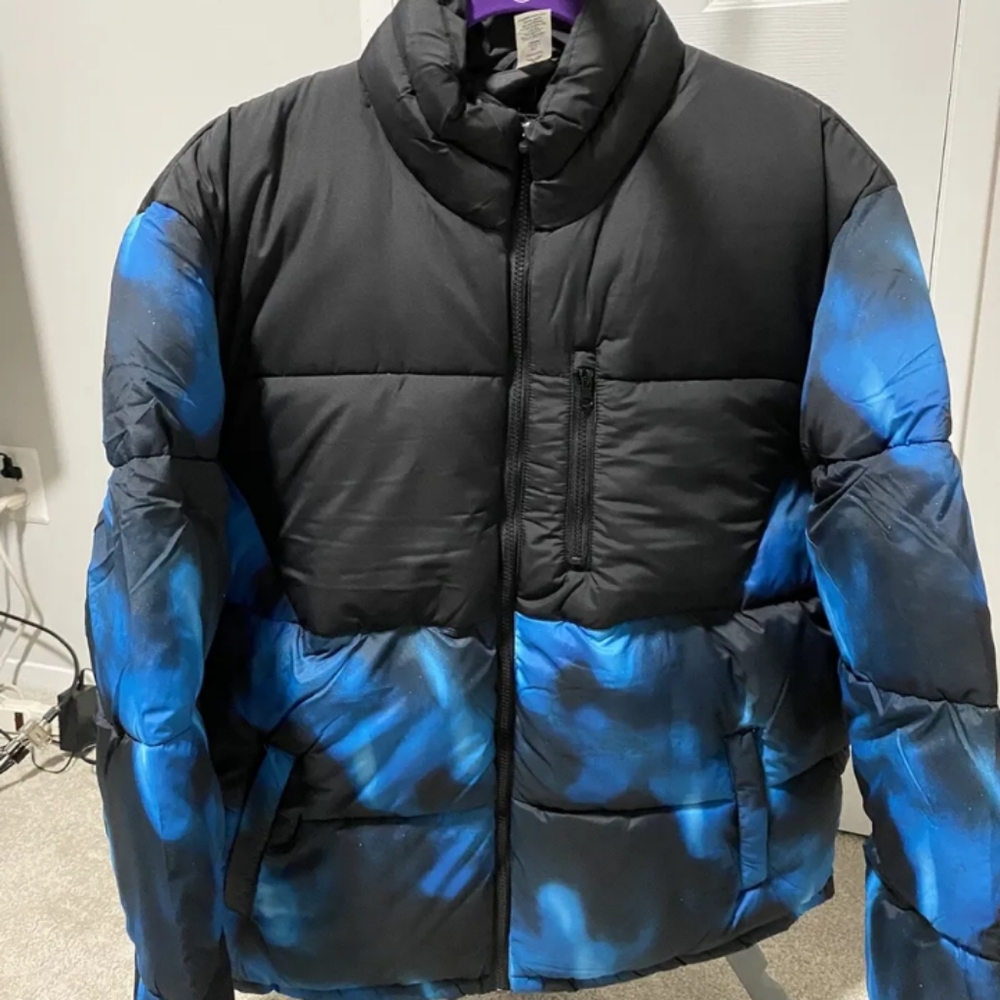 Xersion puffer jacket men's large